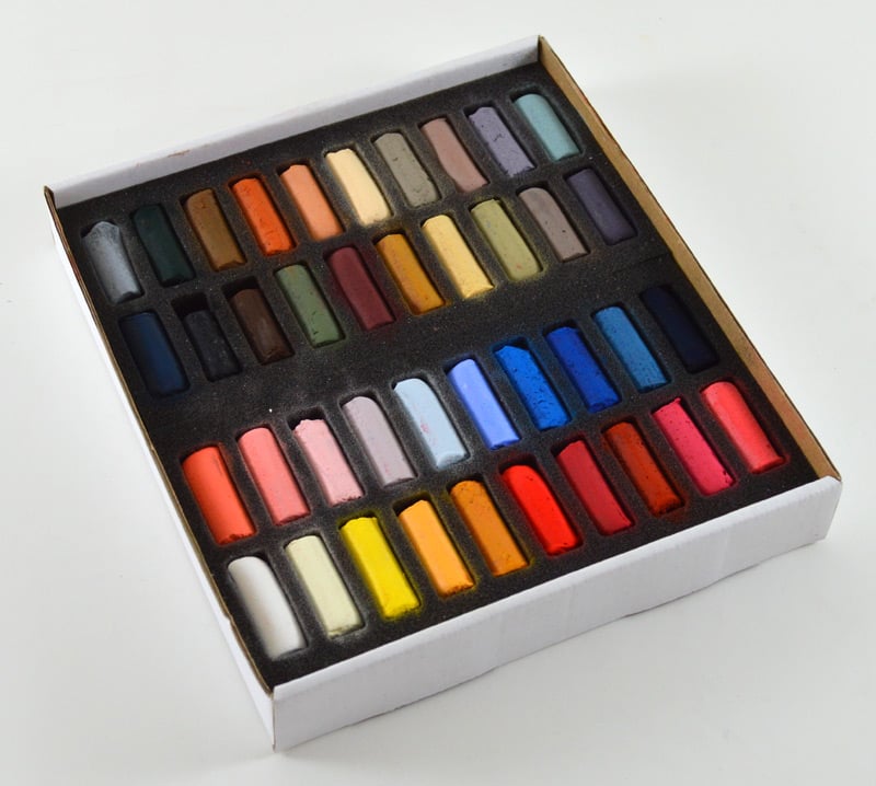 Sennelier Soft Pastels - Set of 40, Assorted Colors, Half Sticks