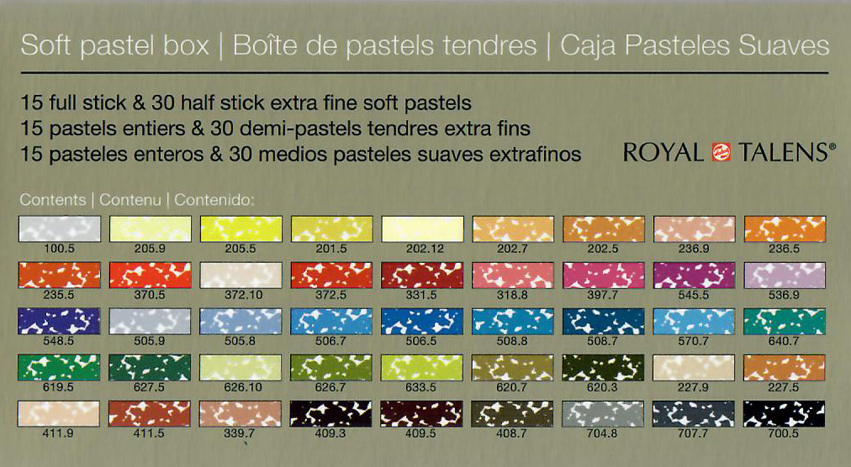 Rembrandt Pastel Color Chart